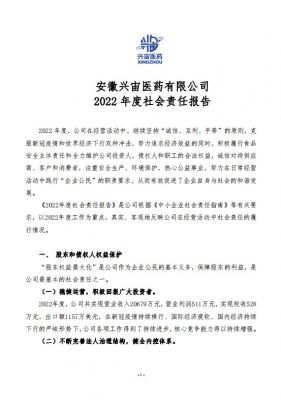 社会责任报告（2022年度）